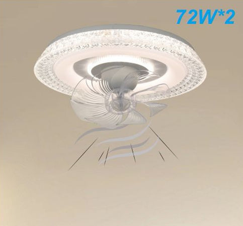 Plafoniera Cristallo Con Ventola Lampada Soffitto Ventilatore Luce 3200k-6500k 33221