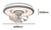Plafoniera A Ventola Luce 3200k-6500k Lampada Tonda Da Soffitto Ventilatore 33214