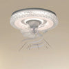 Plafoniera Soffitto Tonda Cristalli Ventola Lampada Ventilatore Luce 3200k-6500k 33238