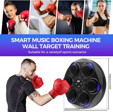 Macchina Da Boxe Con Musica Da Parete Led Bluetooth Esercizio Per Adulti Bambini