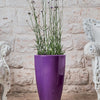 Vaso Cromia Prisma rotondo decorazione in resina Made in Italy da h 50 cm