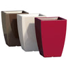 Vaso Cromia Prisma quadrato decorazione in resina Made in Italy da h 50 cm