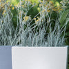 Vaso Cromia Adone quadrato decorazione in resina Made in Italy da h 38 cm