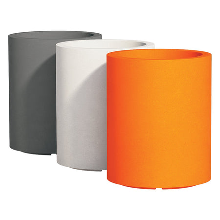 Vaso Cromia Venusio cilindrico decorazione in resina "Made in Italy" da Ø 40 x h 50 cm