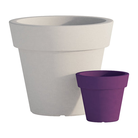 Vaso Cromia Gemma per piante decorazione tinta unita in resina "Made in Italy"