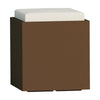 Poltroncina Comfy Square pouf in resina con cuscino alto confortevole Made in Italy