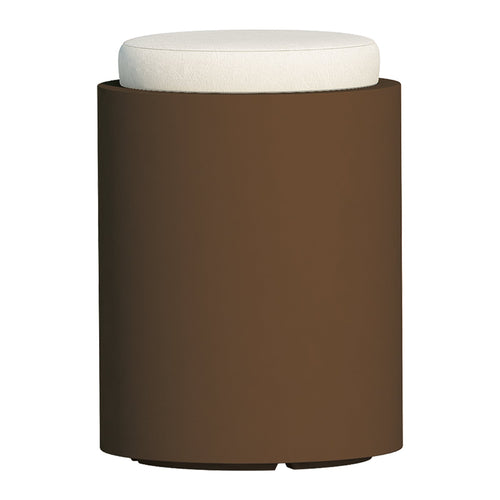 Poltroncina Comfy Round pouf in resina con cuscino alto confortevole Made in Italy