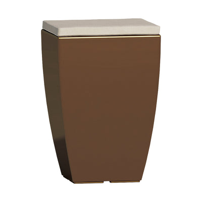 Poltroncina Comfy Fine pouf in resina con cuscino alto confortevole Made in Italy