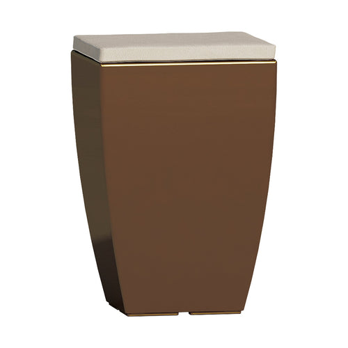 Poltroncina Comfy Fine pouf in resina con cuscino alto confortevole Made in Italy