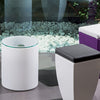 Poltroncina Comfy Fine pouf in resina con cuscino alto confortevole Made in Italy