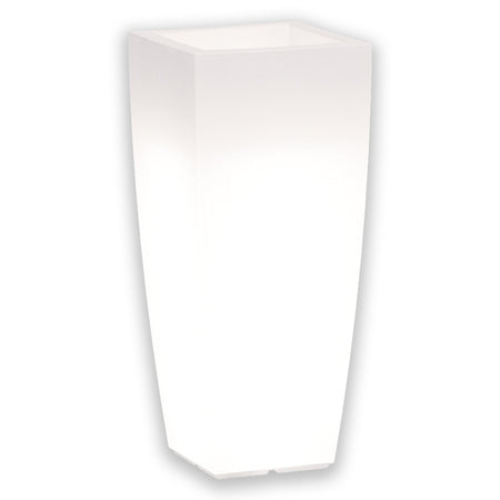 Vaso luminoso Stilo Square Bright decorazione con led per esterno "Made in Italy"