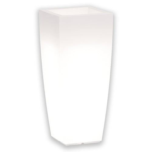Vaso luminoso Stilo Square Bright decorazione con led per esterno Made in Italy