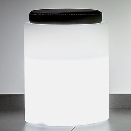 Poltroncina luminosa Round Bright rotonda con led pouf "Made in Italy" per esterno