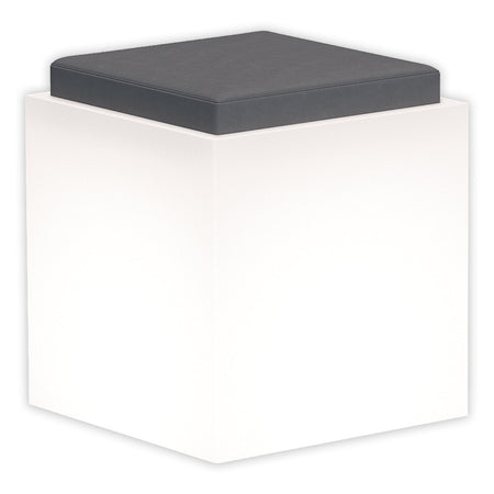 Poltroncina luminosa Square Bright quadrata con led pouf "Made in Italy" per esterno