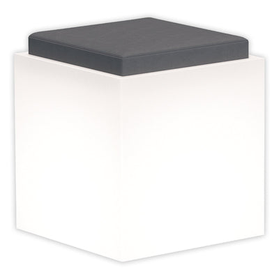 Poltroncina luminosa Square Bright quadrata con led pouf Made in Italy per esterno