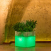 Vaso luminoso Cube per decorazione esterno e giardino Made in Italy