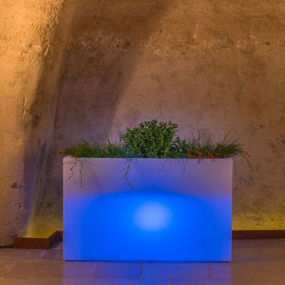 Vaso luminoso FlowerPot Bright con led decorazione Made in Italy per esterno