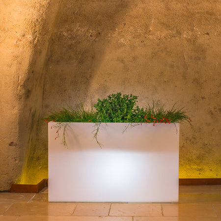 Vaso luminoso FlowerPot Bright con led decorazione "Made in Italy" per esterno