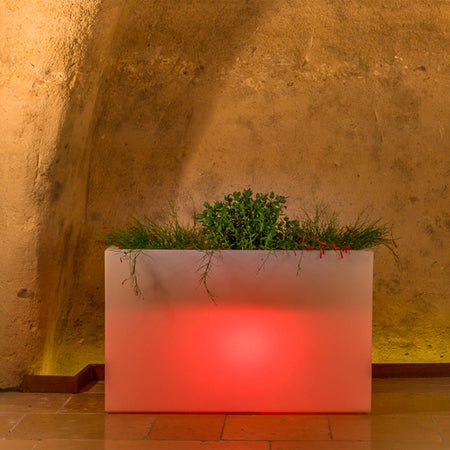 Vaso luminoso FlowerPot Bright con led decorazione "Made in Italy" per esterno