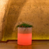 Vaso luminoso Venusio Bright rotondo decorazione con led per esterno Made in Italy