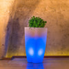 Vaso luminoso Stilo Square Bright decorazione con led per esterno Made in Italy