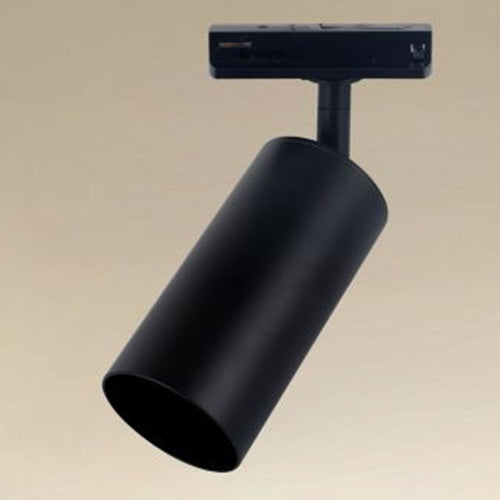 Faretto Faro A Cilindro Attacco Gu10 Per Binario Track Nero Ip20 Da Interni 00724