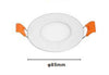 Pannello Led 3 Watt Da Incasso Rotondo Bianco ø85mm Luce 3000k-6500k Ip20 00014