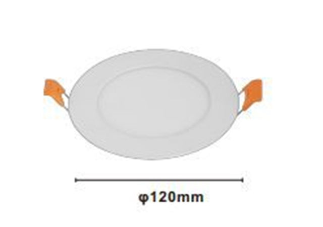 Pannello Led 6 Watt Da Incasso Rotondo Bianco ø120mm Luce 3000k-6500k Ip20 00021