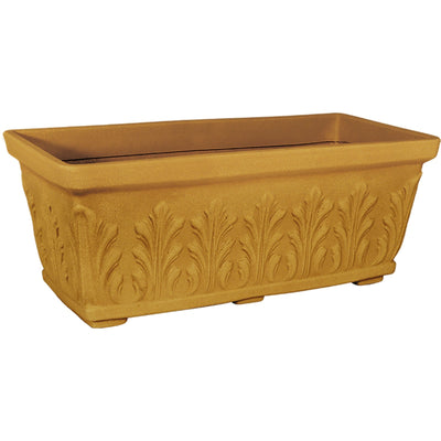 Fioriera Foglia in resina con decorazione Made in Italy per fiori e piante