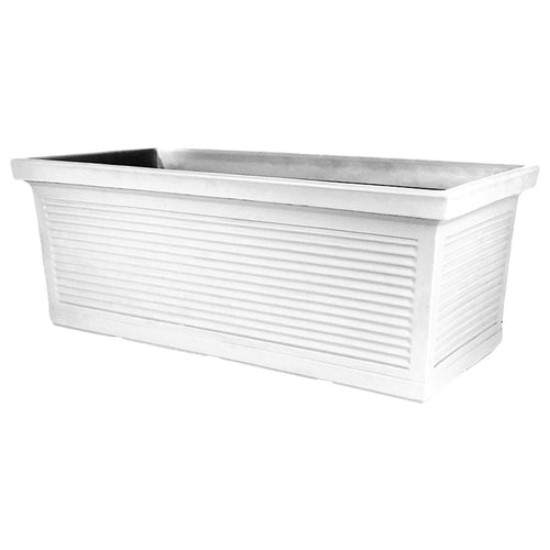 Fioriera Millerighe rettangolare in resina decorazione per fiori e piante Made in Italy