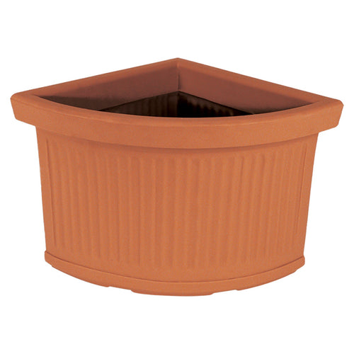 Vaso Angolare Millerighe in resina decorazione per fiori e piante Made in Italy