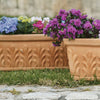 Fioriera Foglia in resina con decorazione Made in Italy per fiori e piante