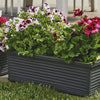 Balconiera Millerighe rettangolare in resina decorazione per fiori e piante Made in Italy