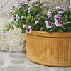 Vaso Angolare Millerighe in resina decorazione per fiori e piante Made in Italy