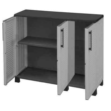 Armadio da interno ed esterno tutto piani in resina con ripiani "Made in Italy"