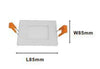 Pannello Led 3 Watt Da Incasso Quadrato Bianco 85 Mm Luce 3000k-6500k Ip20 00076