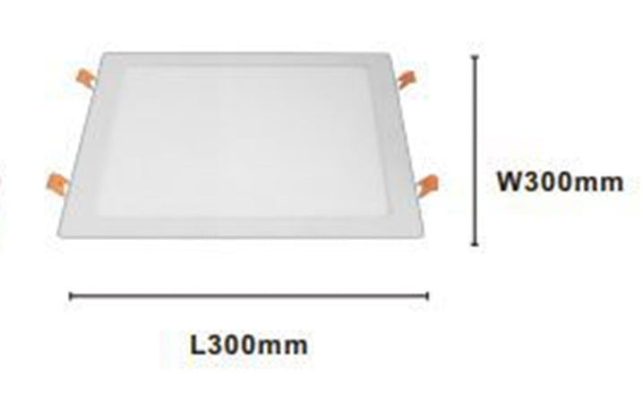 Pannello Led 24watt Da Incasso Quadrato Bianco 300mm Luce 3000k-6500k Ip20 00113