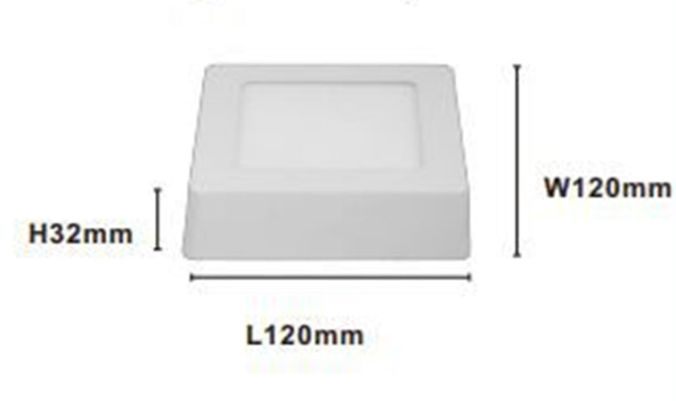 Plafoniera Led Da Soffitto 6w Luce 3000k-6500k Parete Quadrato Con Interruttore 00168