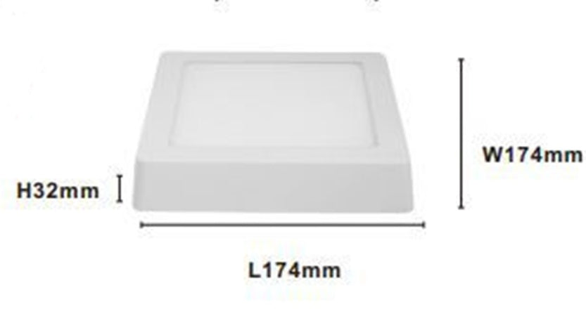 Plafoniera Led Da Soffitto 12w Luce 3000k-6500k Parete Quadrato Con Interruttore 00175