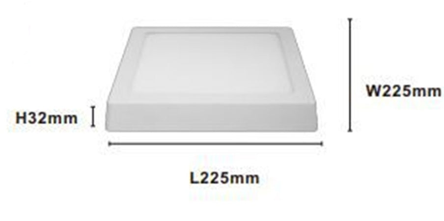 Plafoniera Led Da Soffitto 18w Luce 3000k-6500k Parete Quadrato Con Interruttore 00182