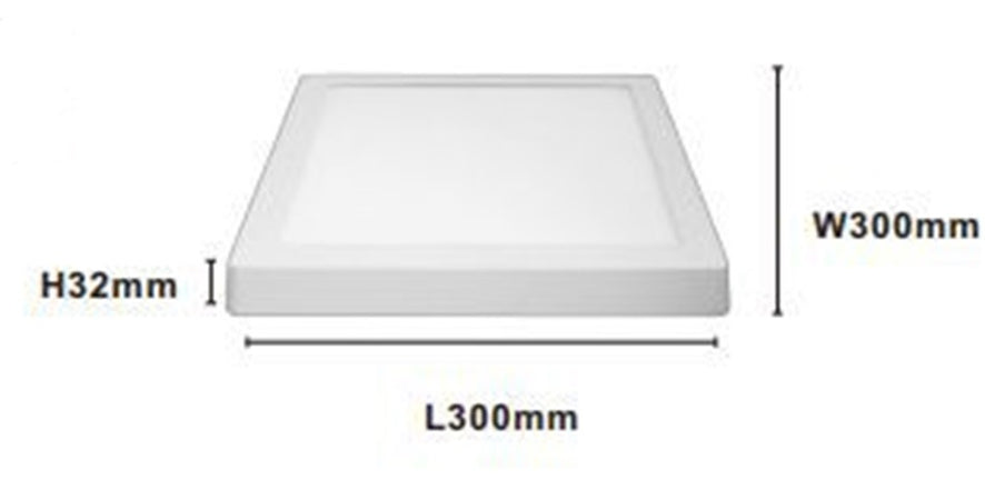 Plafoniera Led Da Soffitto 24w Luce 3000k-6500k Parete Quadrato Con Interruttore 00199