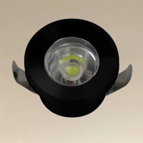 Faretto 1w Led Incasso A Soffitto Ip20 Nero Mini Spot Segnapassi Luce Naturale 00298