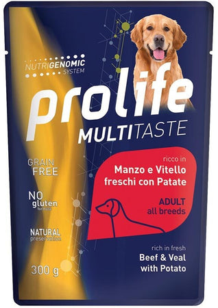 Prolife Multitaste mangime umido Cani Adulti manzo vitello e patate 300 gr