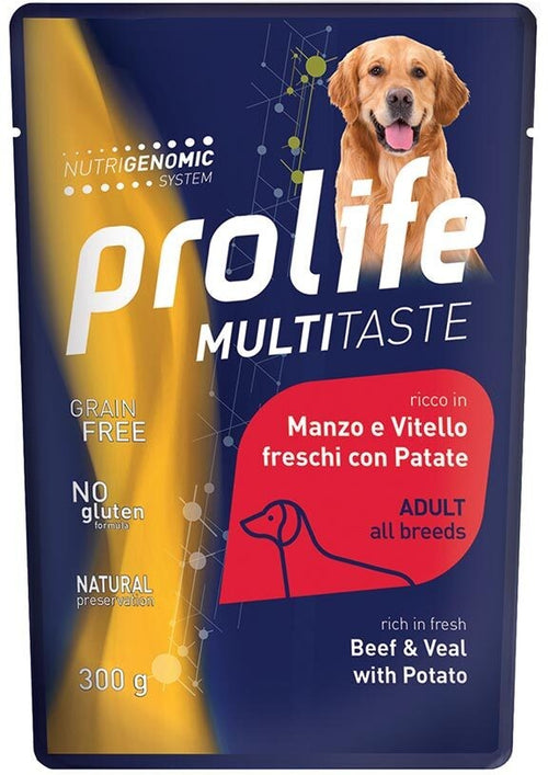 Prolife Multitaste mangime umido Cani Adulti manzo vitello e patate 300 gr