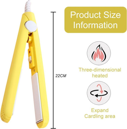 Mini Piastra Per Capelli 2 In 1 Portatile In Ceramica Tormalina Per Casa Salone
