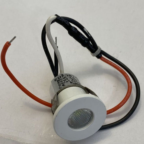 Mini Faretto Led 2 Watt Incasso 3v-5v Luce Calda 3000k Punto Luce Diametro 20 Mm