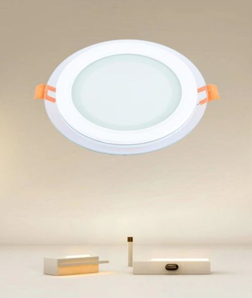 Pannello Led Incasso Luce 3000k-6500k 12w Tondo Am-cr-12 Con Bordo Traparente 00649