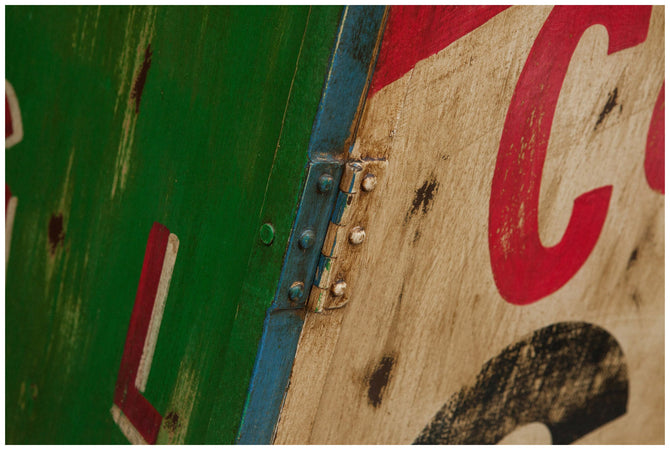 Biscottini Biscottini Armadietto Industriale Vintage Ferro 90x43x198 Dipinto a Mano