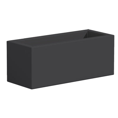 Vaso Cromia Matera rettangolare per piante decorazione tinta unita in resina Made in Italy