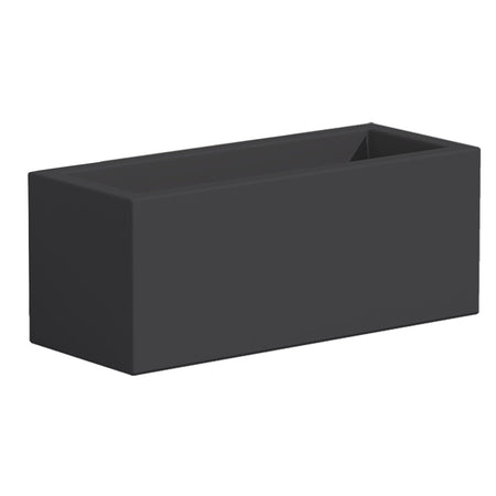 Vaso Cromia Matera rettangolare per piante decorazione tinta unita in resina "Made in Italy"